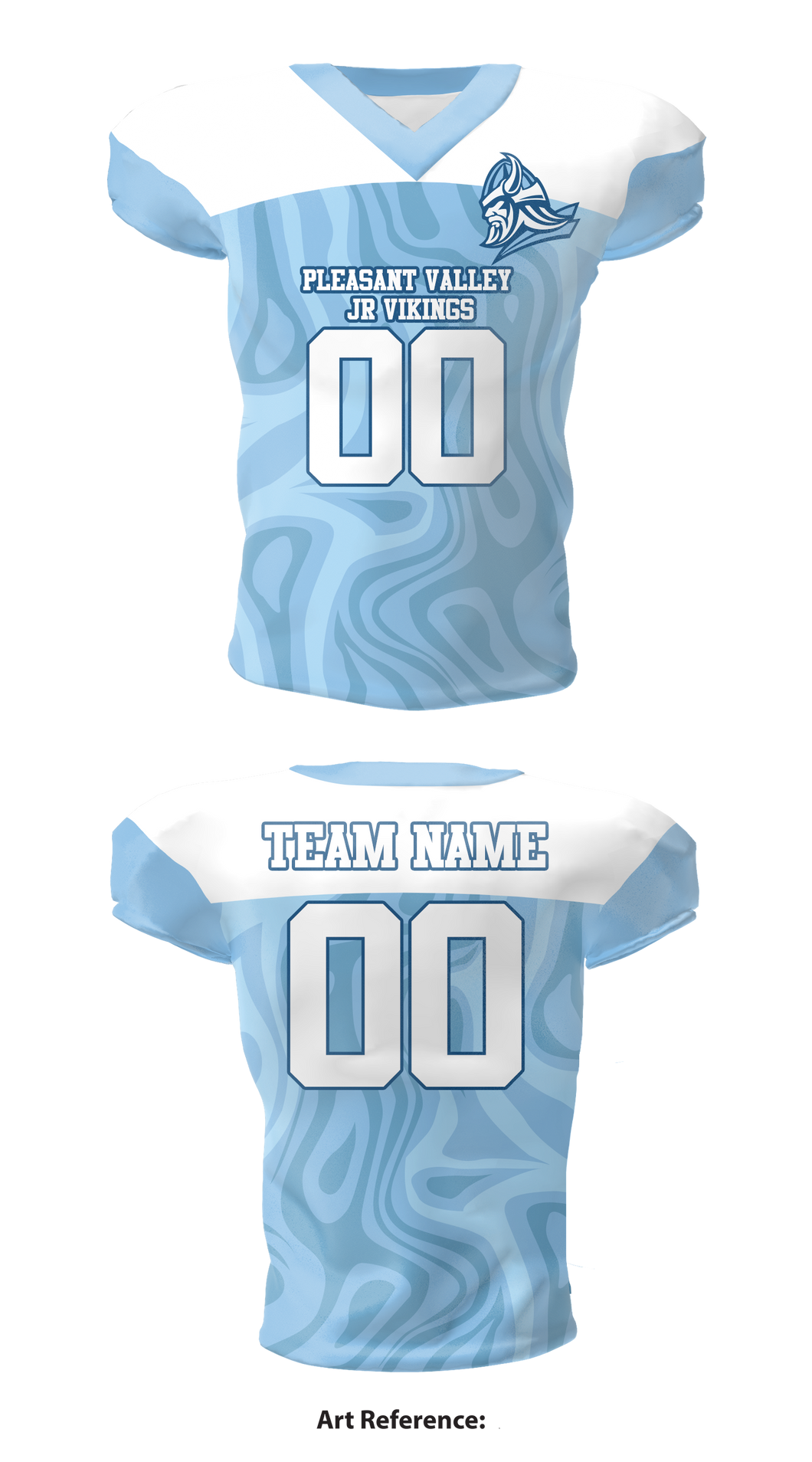 Pleasant Valley Jr Vikings 90852984 Football Jersey - 1 – Teamtime