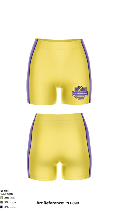 Lake Braddock Secondary School Women's Volleyball 5346414 Compression Shorts - 1