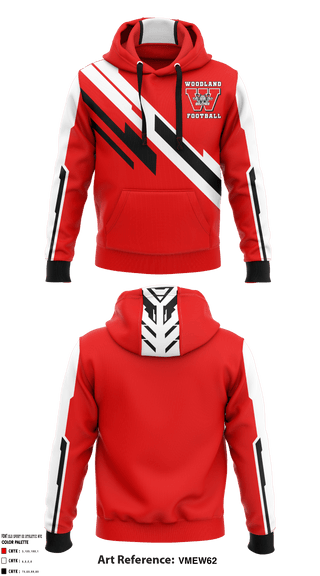 Hoodie, Woodland High School Football, Football, Teamtime, Team time, sublimation, custom sports apparel, team uniforms, spirit wear, spiritwear, sports uniforms, custom shirts, team store, custom team store, fundraiser sports, apparel fundraiser