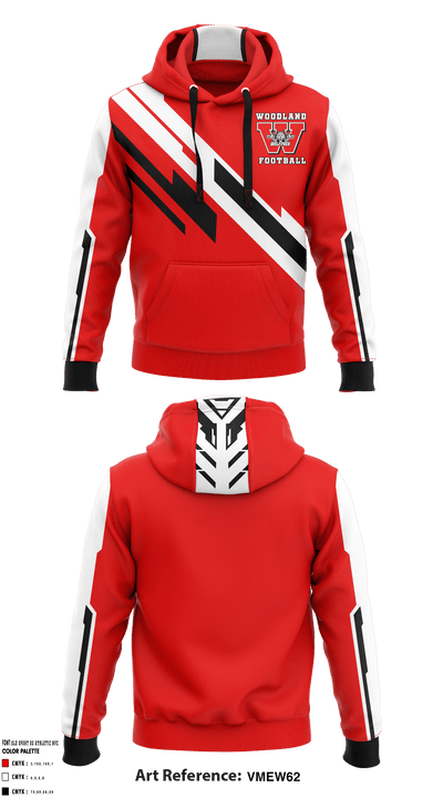 Woodland High School Football 24083444 Hoodie - 1