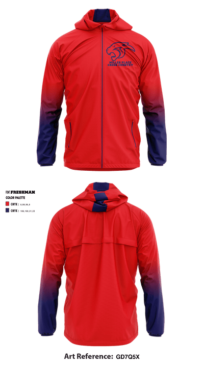 Miller Place High School Cross Country 52372900 Windbreaker - 1