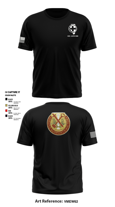 HHC 634th BSB 93326956 Short Sleeve Performance Shirt - 3