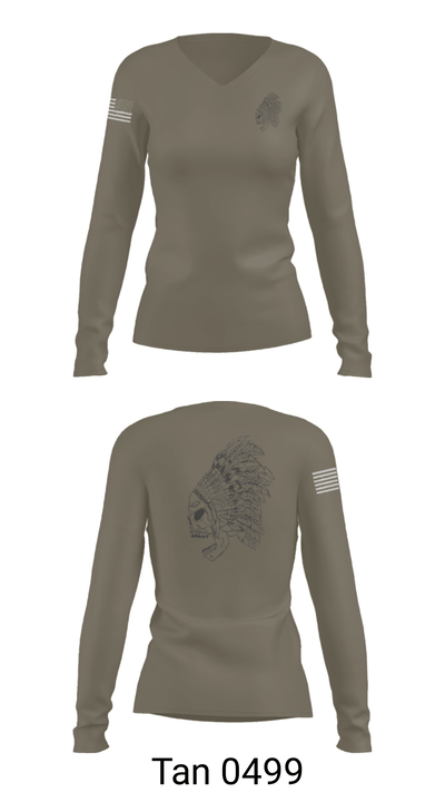 MASS-1 95800684 Women's Long Sleeve V-neck Shirt - 41