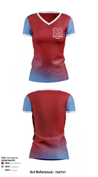 Women's Short Sleeve Vneck Shirt, Marian Central Catholic High School Golf, Golf, Teamtime, Team time, sublimation, custom sports apparel, team uniforms, spirit wear, spiritwear, sports uniforms, custom shirts, team store, custom team store, fundraiser sports, apparel fundraiser