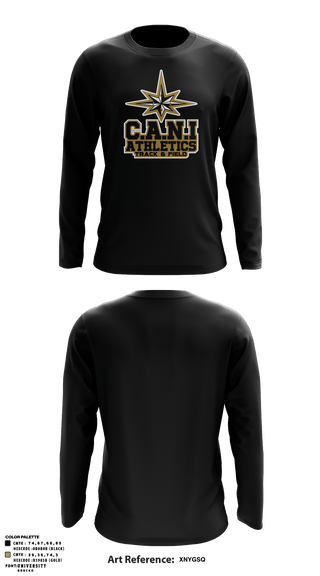 Long Sleeve Performance Shirt, C.A.N.I Athletics Track & Field, Track & Field, Teamtime, Team time, sublimation, custom sports apparel, team uniforms, spirit wear, spiritwear, sports uniforms, custom shirts, team store, custom team store, fundraiser sports, apparel fundraiser
