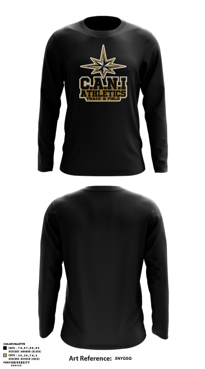 C.A.N.I Athletics Track & Field 1569769 Long Sleeve Performance Shirt - 3