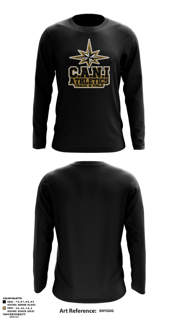 Long Sleeve Performance Shirt, C.A.N.I Athletics Track & Field, Track & Field, Teamtime, Team time, sublimation, custom sports apparel, team uniforms, spirit wear, spiritwear, sports uniforms, custom shirts, team store, custom team store, fundraiser sports, apparel fundraiser