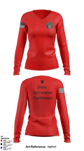 Fox company 2/104th avn 96762502 Women's Long Sleeve V-neck Shirt - 2