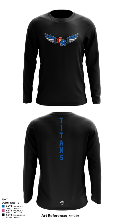 Coal Ridge HS Track & Field 68083427 Long Sleeve Performance Shirt - 3