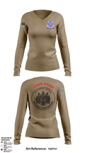 Bravo, 305th MI BN 32687381 Women's Long Sleeve V-neck Shirt - 5