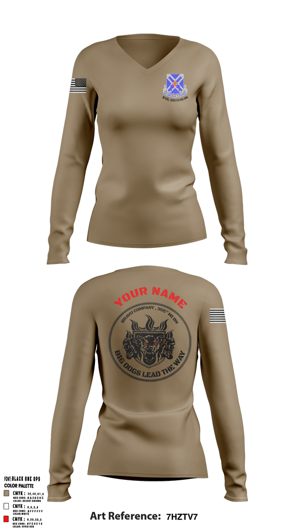 Women's Long Sleeve Vneck Shirt, , Army, Teamtime, Team time, sublimation, custom sports apparel, team uniforms, spirit wear, spiritwear, sports uniforms, custom shirts, team store, custom team store, fundraiser sports, apparel fundraiser