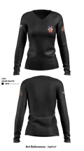 732nd 5-113 FA B Battery MST 32586905 Women's Long Sleeve V-neck Shirt - 1