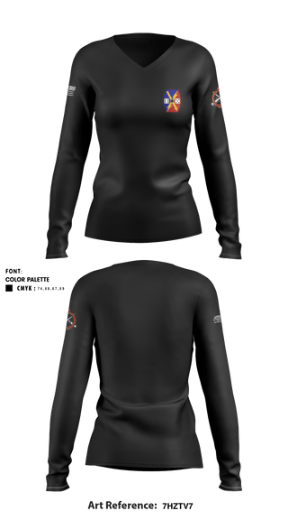 Women's Long Sleeve Vneck Shirt, , National Guard, Teamtime, Team time, sublimation, custom sports apparel, team uniforms, spirit wear, spiritwear, sports uniforms, custom shirts, team store, custom team store, fundraiser sports, apparel fundraiser