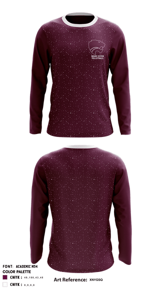 Long Sleeve Performance Shirt, Snake River High School Volleyball, Men's Volleyball, Teamtime, Team time, sublimation, custom sports apparel, team uniforms, spirit wear, spiritwear, sports uniforms, custom shirts, team store, custom team store, fundraiser sports, apparel fundraiser
