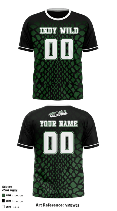 Indy Wild Volleyball 47140100 Short Sleeve Performance Shirt - 5