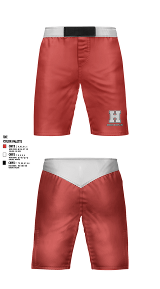 Fight Shorts, Hingham Wrestling, Wrestling, Teamtime, Team time, sublimation, custom sports apparel, team uniforms, spirit wear, spiritwear, sports uniforms, custom shirts, team store, custom team store, fundraiser sports, apparel fundraiser