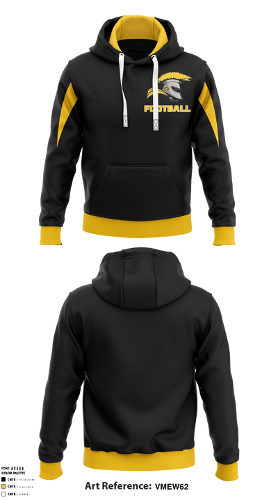 Waupun Warrior Football 75586591 Hoodie - 1