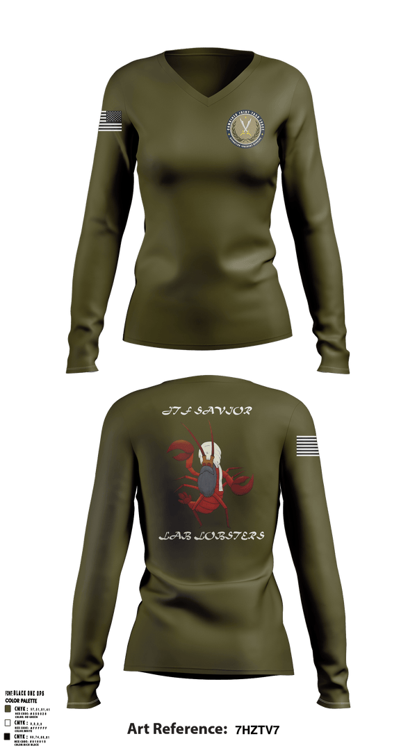 Women's Long Sleeve Vneck Shirt, , Army, Teamtime, Team time, sublimation, custom sports apparel, team uniforms, spirit wear, spiritwear, sports uniforms, custom shirts, team store, custom team store, fundraiser sports, apparel fundraiser