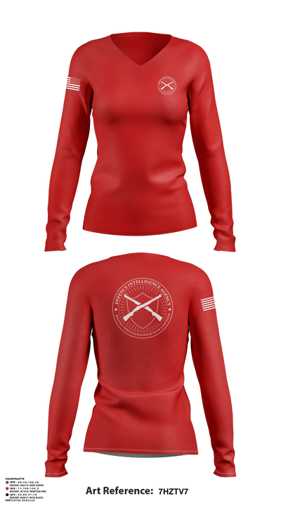 DIA 53596976 Women's Long Sleeve V-neck Shirt - 2