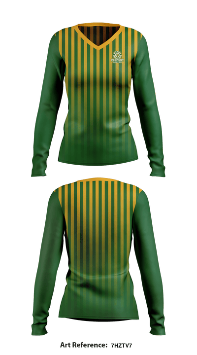 University of Vermont Soccer 40472919 Women's Long Sleeve V-neck Shirt - 1