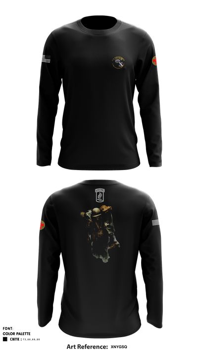 1-143rd (A) Inf 52454748 Long Sleeve Performance Shirt - 1