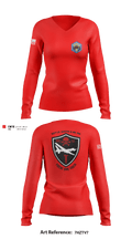DET 15 325th EMIB 30481521 Women's Long Sleeve V-neck Shirt - 1