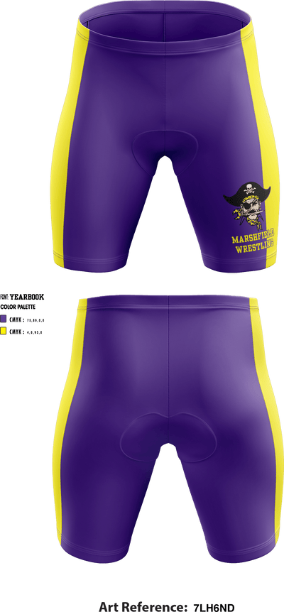 Marshfield High School Wrestling 37612637 Men's Compression Shorts - 1