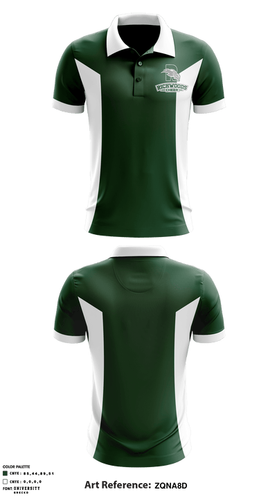 Richwoods High School Cheer 32205156 Short Sleeve Performance Polo - 1