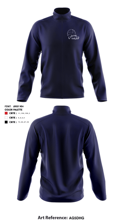 Colusa High School Volleyball 88435722 Fleece Jacket - 2