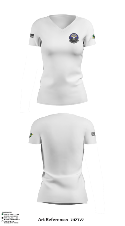 21 STS 57498958 Women's Short Sleeve V-neck Shirt - 3