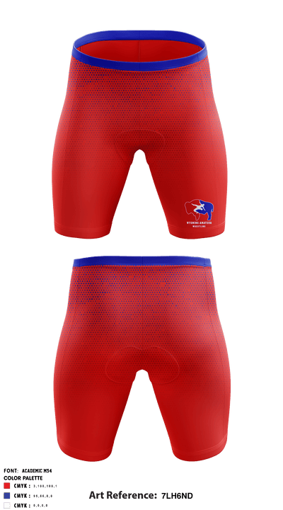 Wyoming Amateur Wrestling Association 77403720 Men's Compression Shorts - 1