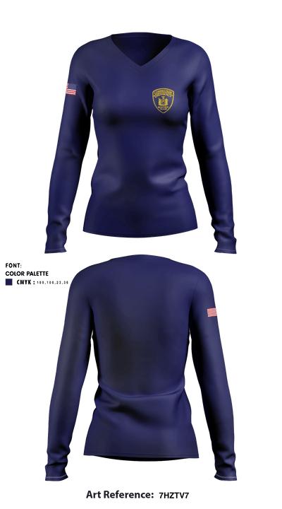 Team 17 61391428 Women's Long Sleeve V-neck Shirt - 1