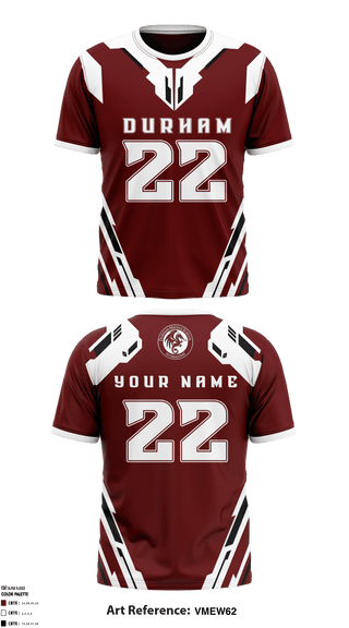 Short Sleeve Performance Shirt, Durham Middle School Football, Football, Teamtime, Team time, sublimation, custom sports apparel, team uniforms, spirit wear, spiritwear, sports uniforms, custom shirts, team store, custom team store, fundraiser sports, apparel fundraiser