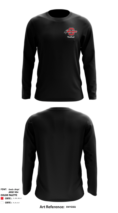 Souderton Braves Youth Football Association 55667427 Long Sleeve Performance Shirt - 3