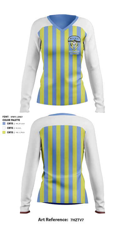 Bridger Valley Soccer Club 48923341 Women's Long Sleeve V-neck Shirt - 1