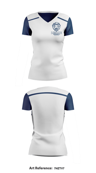 Women's Short Sleeve Vneck Shirt, Lustre Christian High School, School Spirit Store, Teamtime, Team time, sublimation, custom sports apparel, team uniforms, spirit wear, spiritwear, sports uniforms, custom shirts, team store, custom team store, fundraiser sports, apparel fundraiser