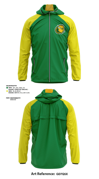 Benton Central Wrestling 47501015 Windbreaker - 1