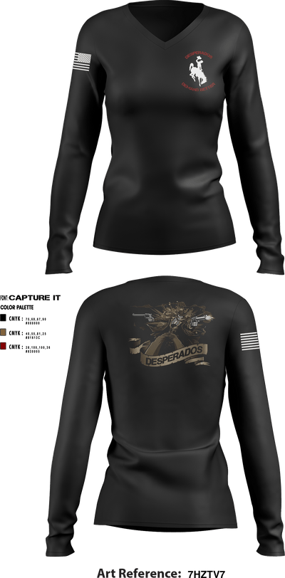 DESPERADOS 74936038 Women's Long Sleeve V-neck Shirt - 4