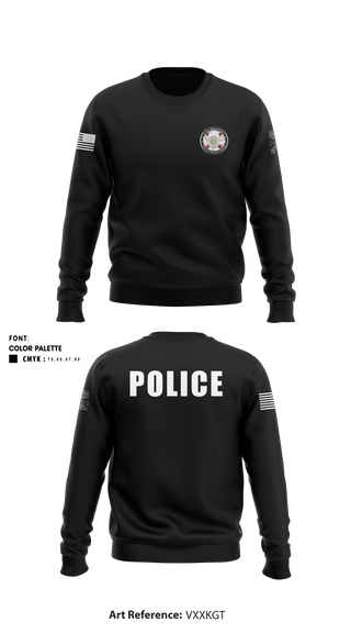 Crew Neck Sweatshirt, Bay Minette Police Department, Police, Teamtime, Team time, sublimation, custom sports apparel, team uniforms, spirit wear, spiritwear, sports uniforms, custom shirts, team store, custom team store, fundraiser sports, apparel fundraiser