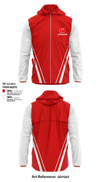 Wayne High School softball 10566959 Windbreaker - 1