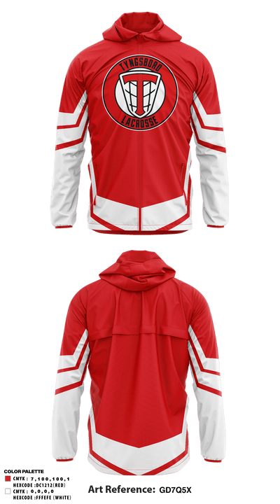 Tyngsboro Youth Lacrosse 28743938 Windbreaker - 6