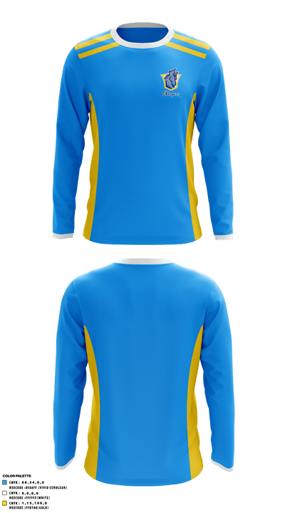Highlands County Chargers 54968938 Long Sleeve Performance Shirt - 1