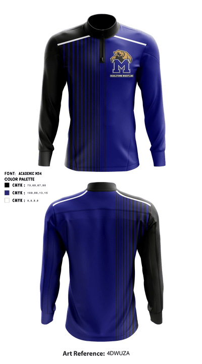 Middletown High School Wrestling 54435437 Quarter Zip Jacket - 1