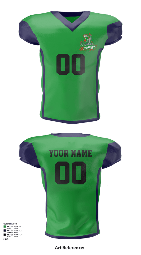 Football Jersey, Raptors, Football, Teamtime, Team time, sublimation, custom sports apparel, team uniforms, spirit wear, spiritwear, sports uniforms, custom shirts, team store, custom team store, fundraiser sports, apparel fundraiser