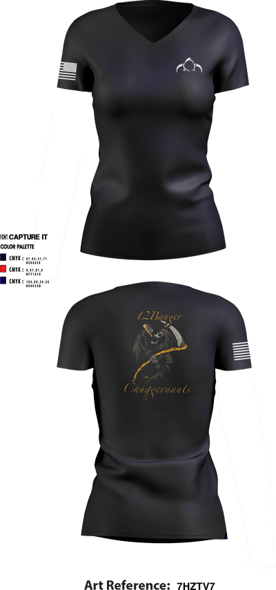 Reaper 4356071 Women's Short Sleeve V-neck Shirt - 1