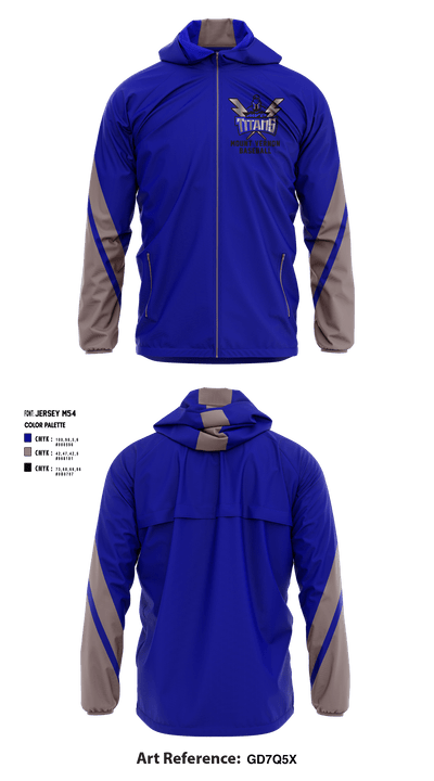 Mount Vernon High School Baseball 61744643 Windbreaker - 1