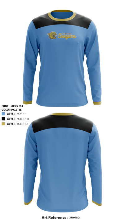 Frontier High School Basketball 25907236 Long Sleeve Performance Shirt - 1