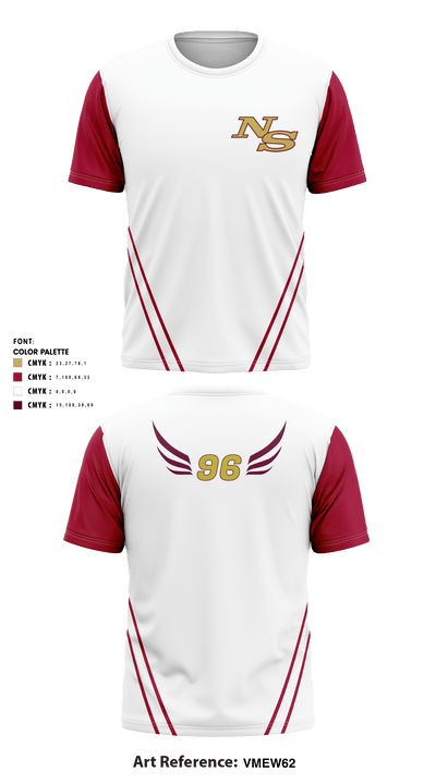 Ninety Six high school track and field 9377994 Short Sleeve Performance Shirt - 8