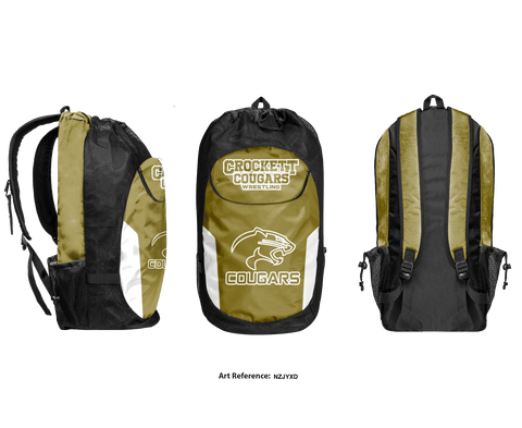 Gear Bag, Crockett High School Wrestling, Wrestling, Teamtime, Team time, sublimation, custom sports apparel, team uniforms, spirit wear, spiritwear, sports uniforms, custom shirts, team store, custom team store, fundraiser sports, apparel fundraiser