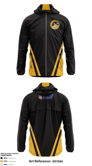 Windbreaker, Pittsburgh Nfl League, Football, Teamtime, Team time, sublimation, custom sports apparel, team uniforms, spirit wear, spiritwear, sports uniforms, custom shirts, team store, custom team store, fundraiser sports, apparel fundraiser